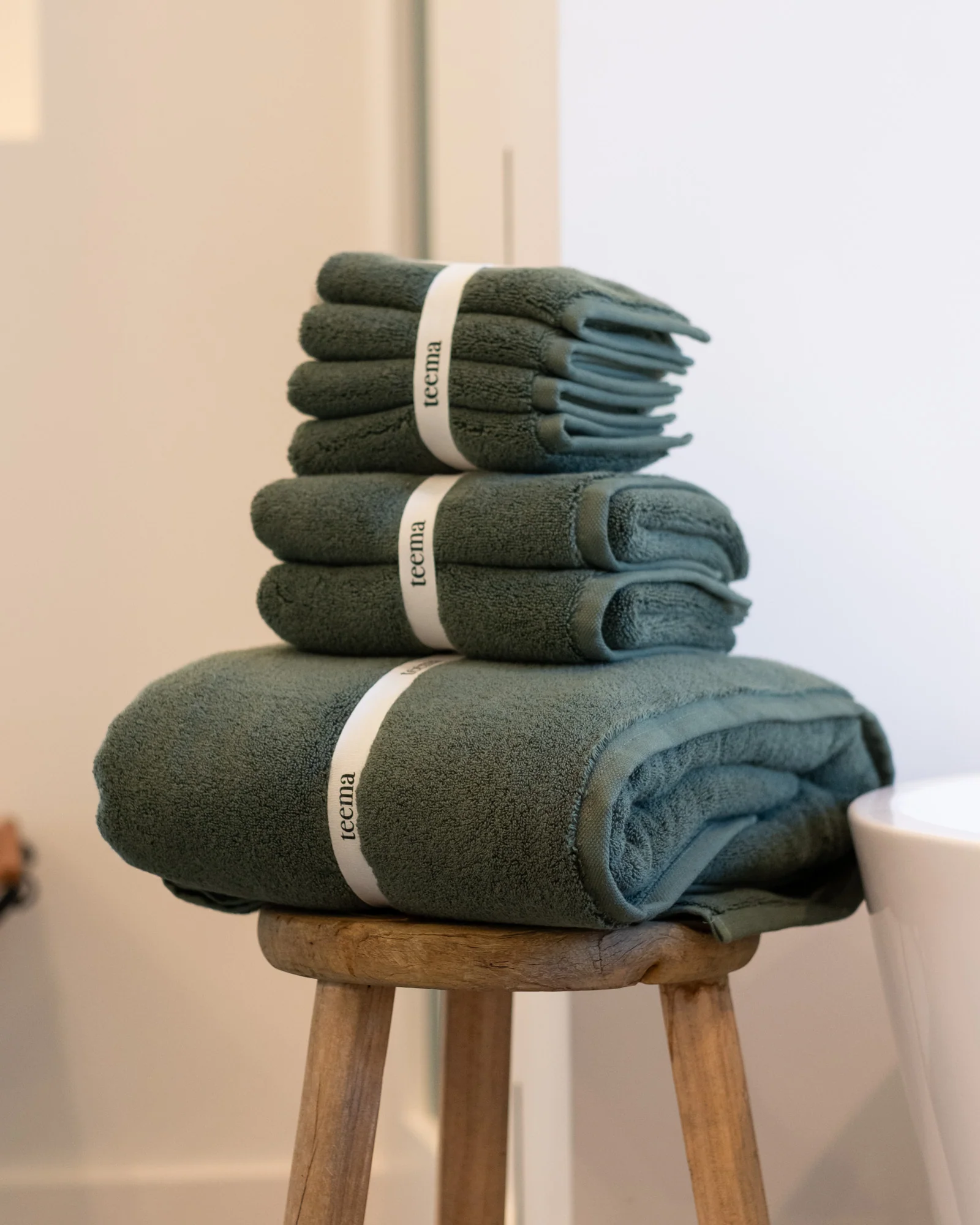 Luxe Bath Towels in Jade - Image 5