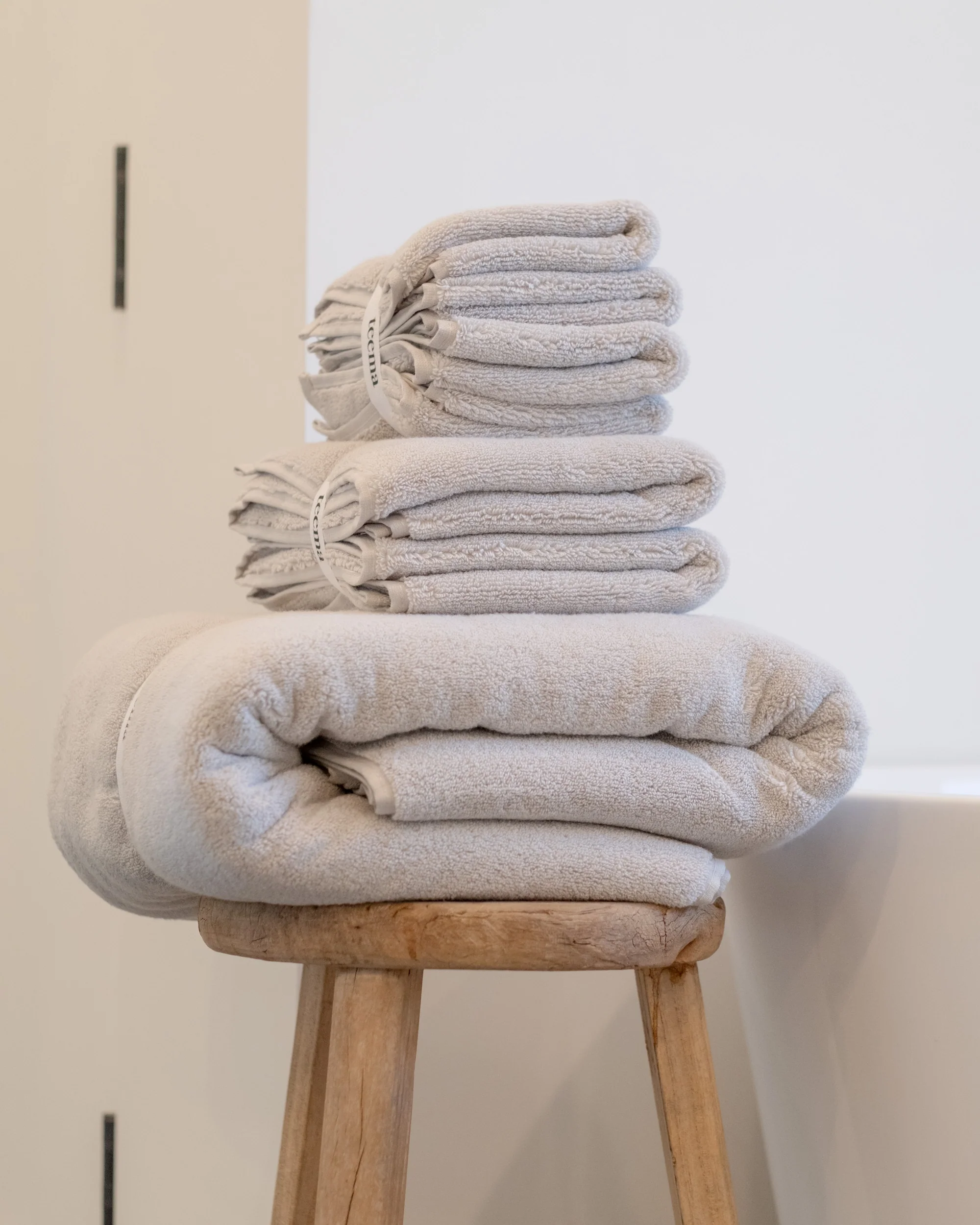 Luxe Bath Towels in Stone - Image 5
