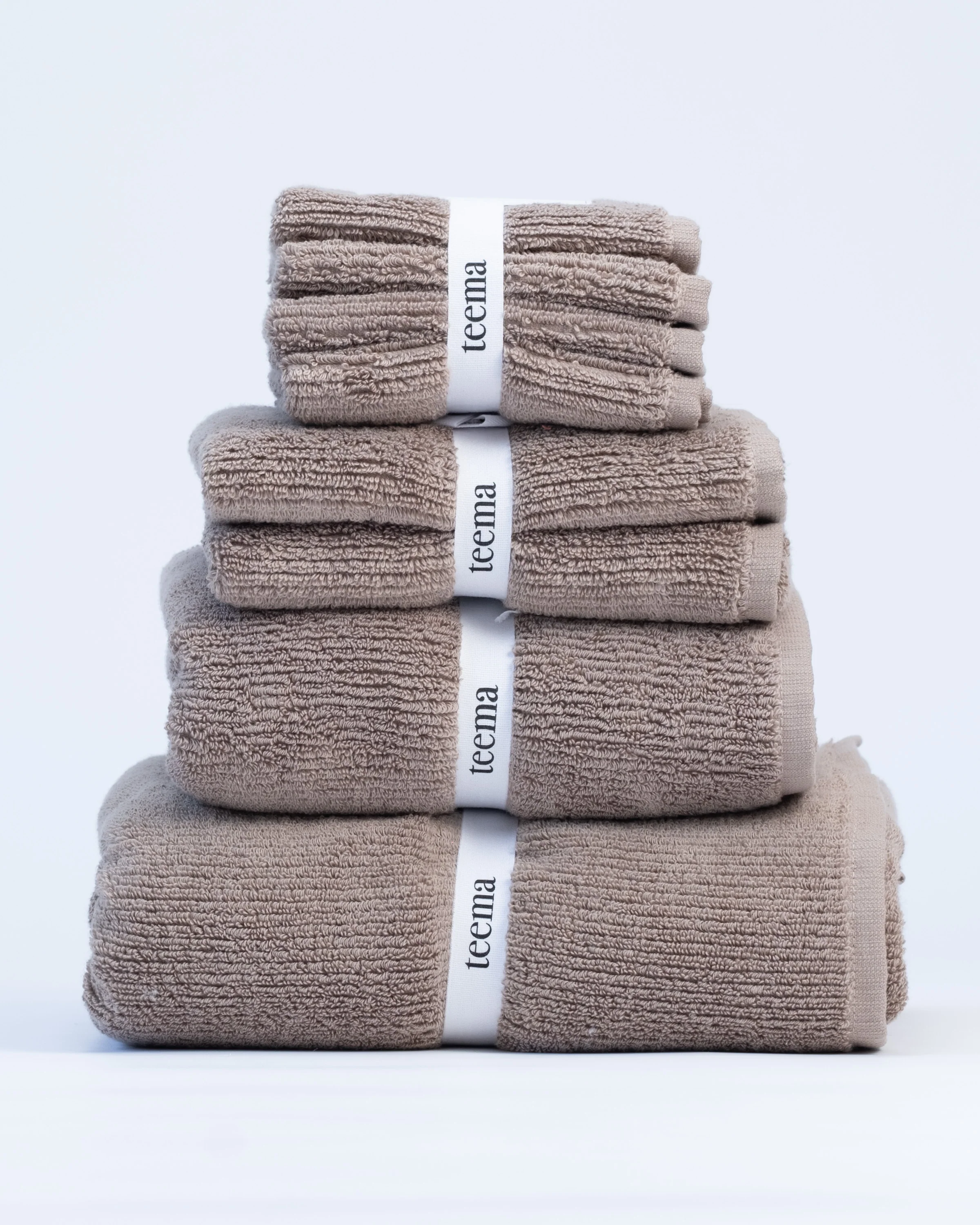 Ribbed Bath Towels in Latte - Image 6