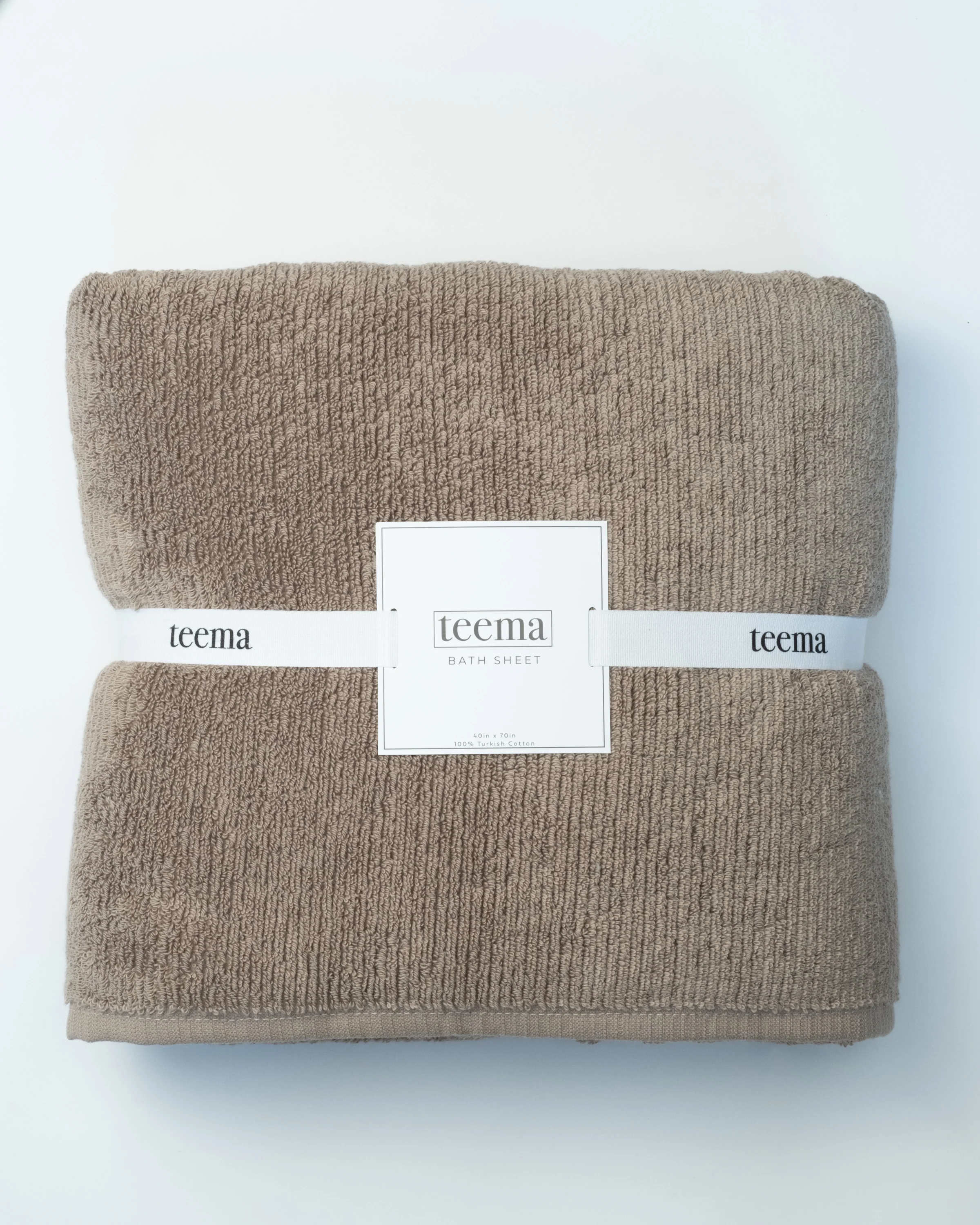 Ribbed Bath Towels in Latte - Image 7