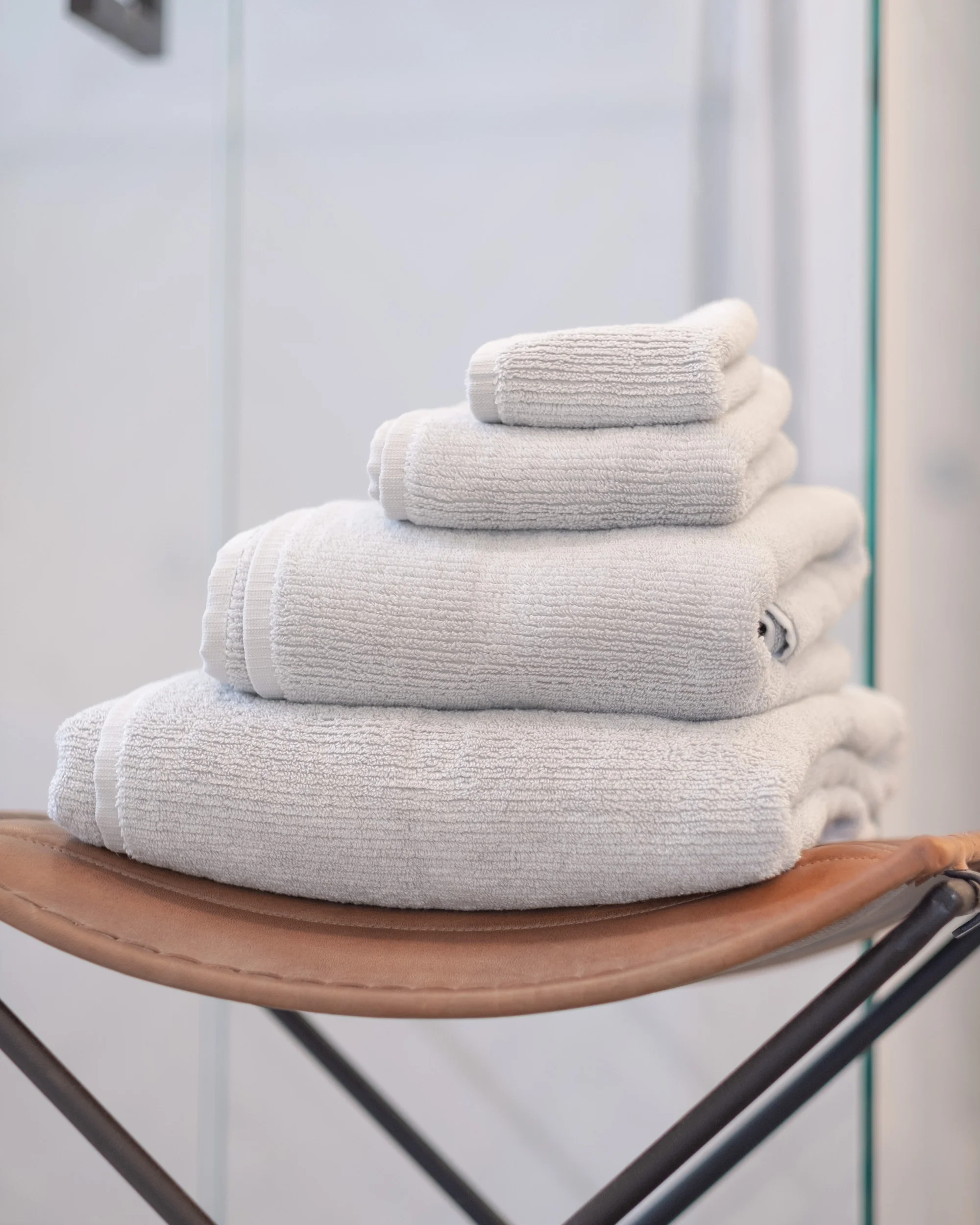 Ribbed Bath Towels in Stone - Image 3