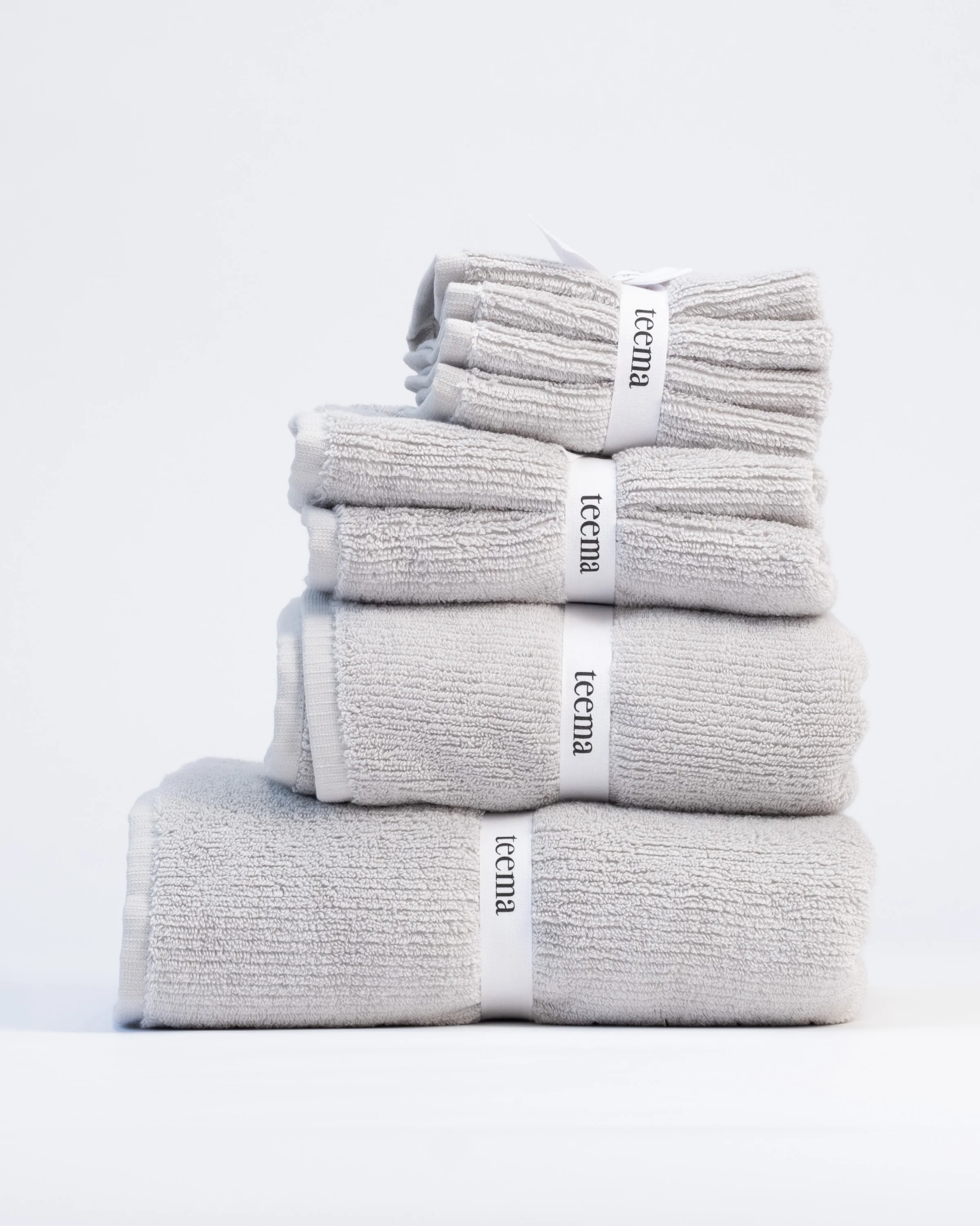 Ribbed Bath Towels in Stone - Image 6