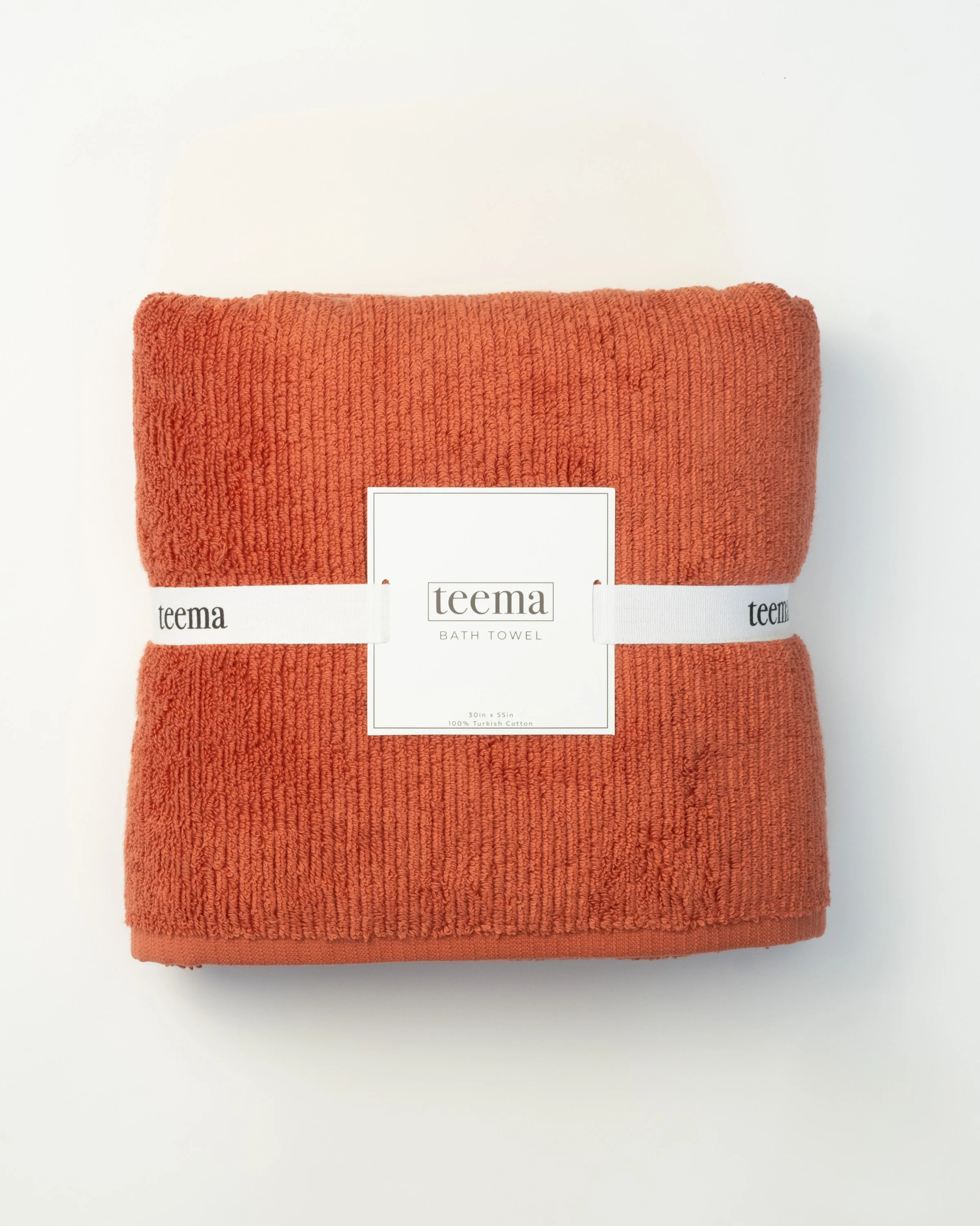 Ribbed Bath Towels in Terracotta - Image 8