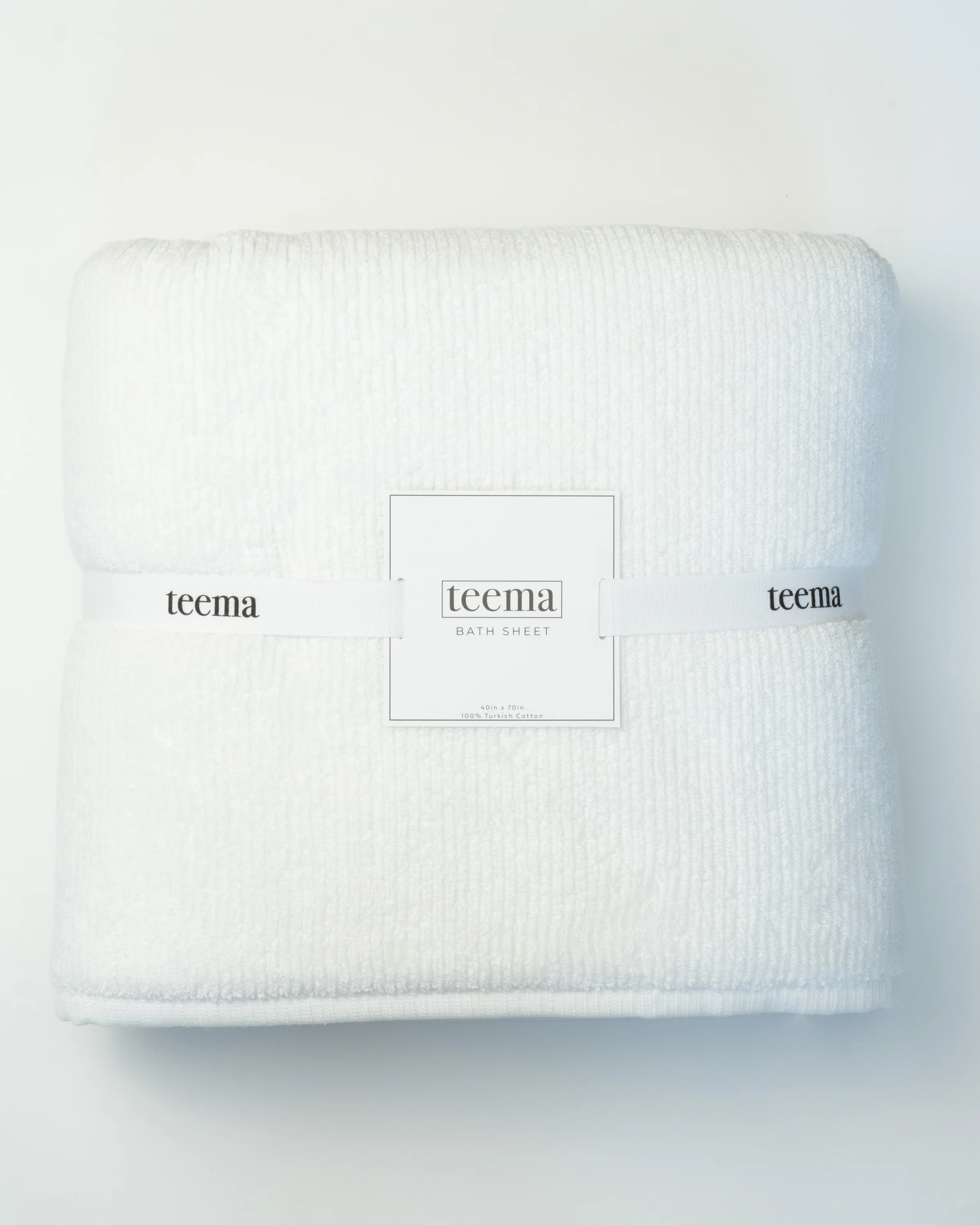 Ribbed Bath Towels in White - Image 8