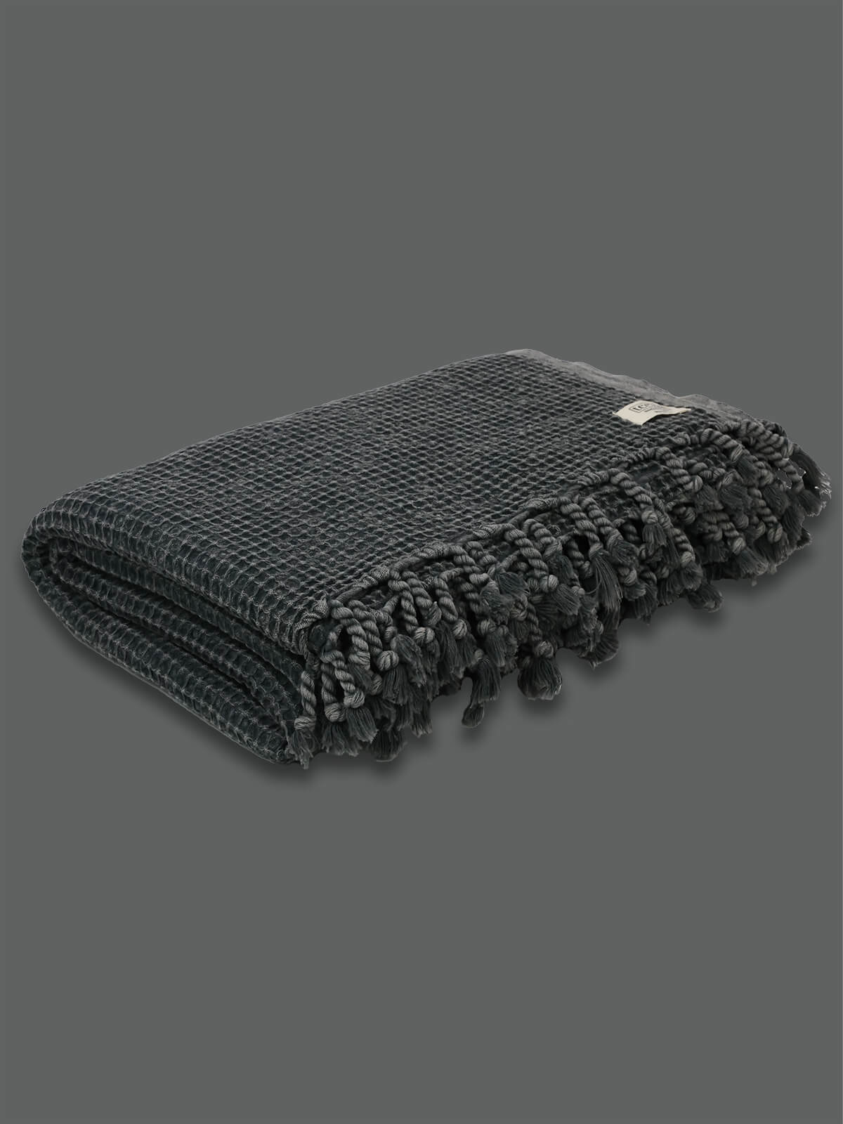 The Waffle Blanket in Charcoal - Image 3