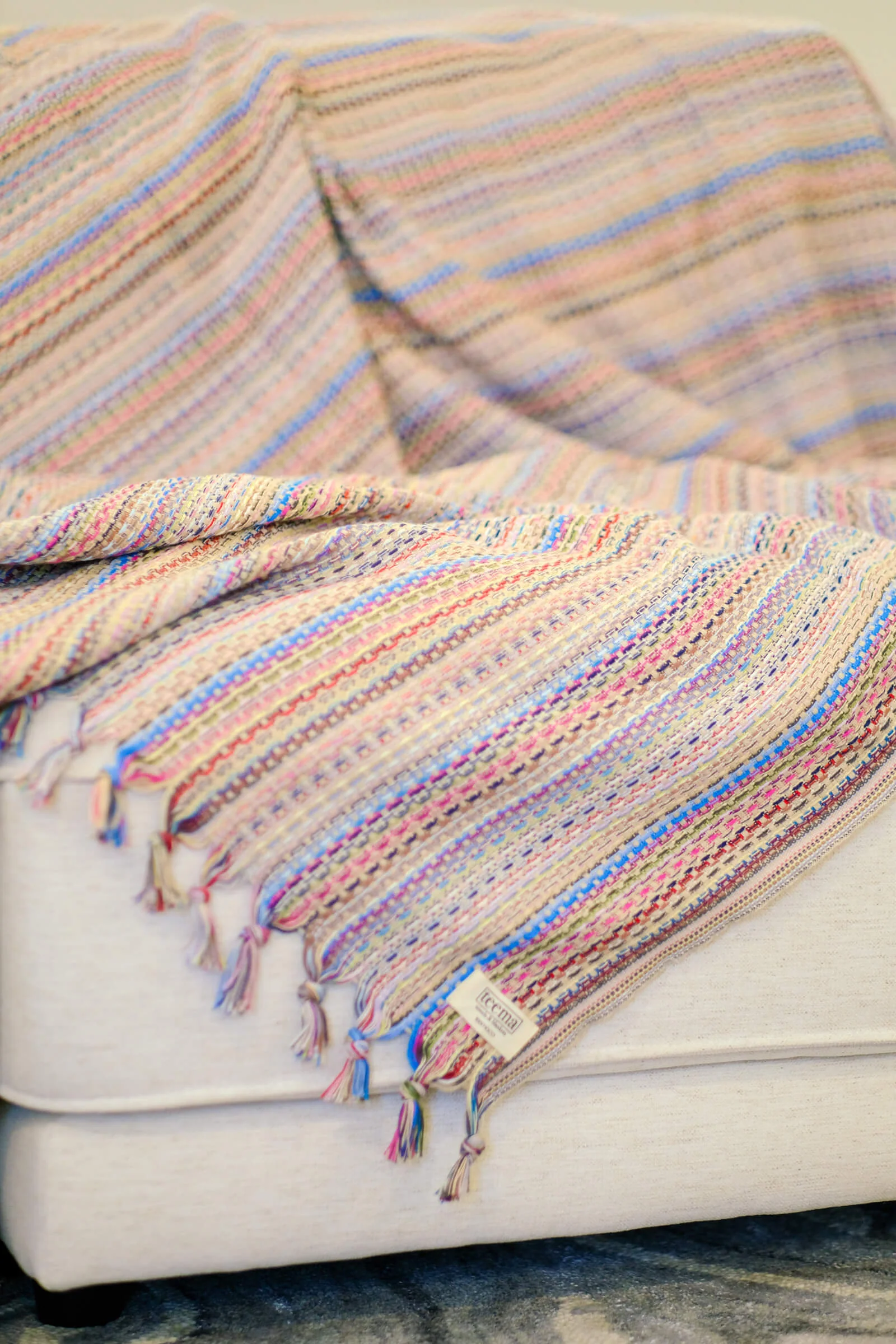 The Labyrinth Blanket in Tan - Image 4