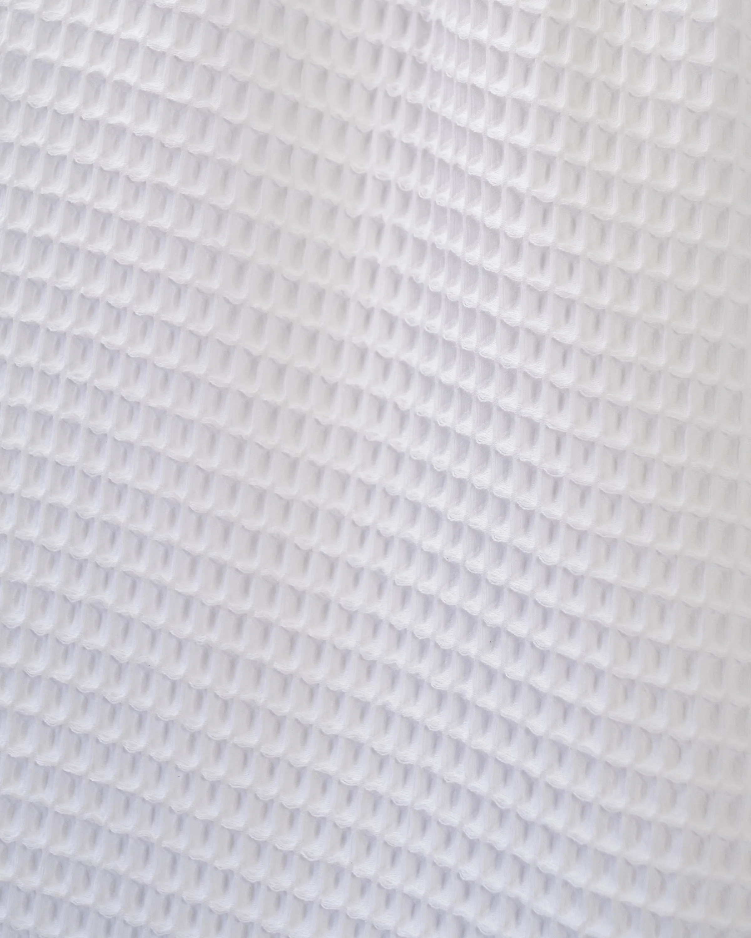 Waffle Turkish Cotton Bath Towels in White - Image 3