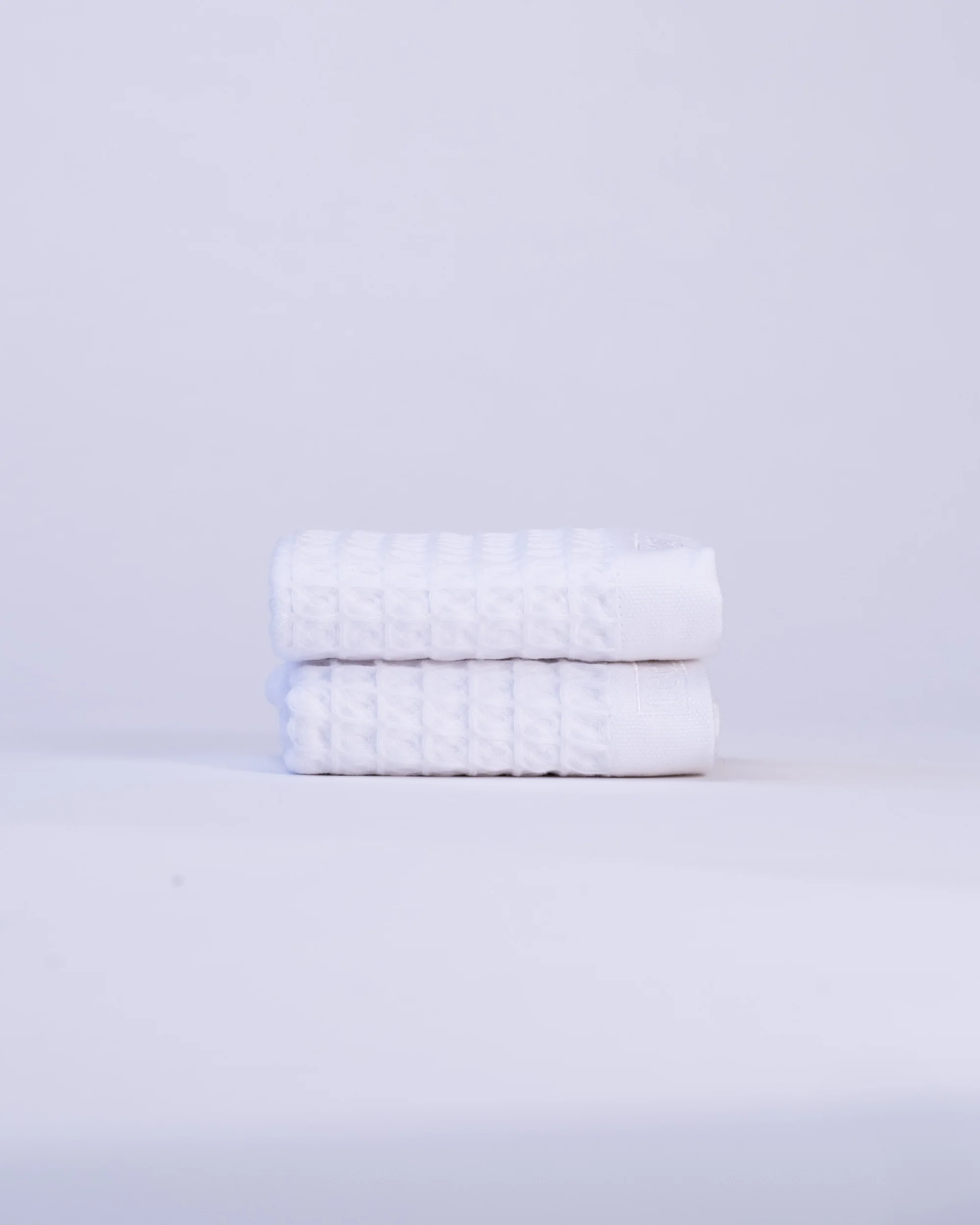 Waffle Turkish Cotton Bath Towels in White - Image 9